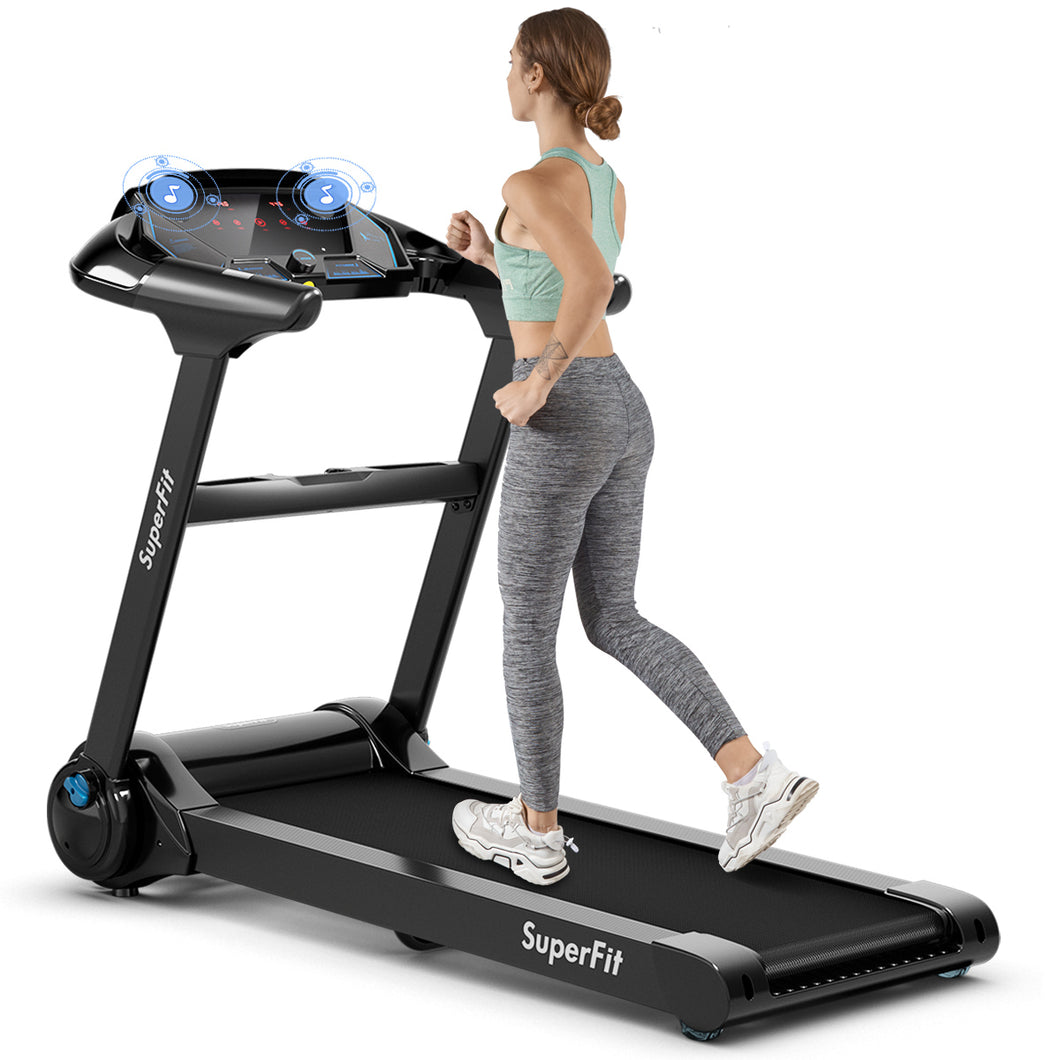 Gymax 2.25HP Folding Treadmill Running Machine LED Touch Display