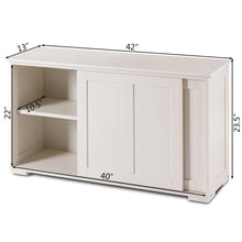 Load image into Gallery viewer, Gymax Kitchen Storage Cabinet Sideboard Buffet Cupboard Wood Sliding Door Pantry
