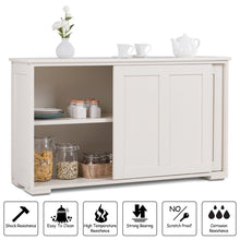 Load image into Gallery viewer, Gymax Kitchen Storage Cabinet Sideboard Buffet Cupboard Wood Sliding Door Pantry
