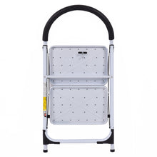 Load image into Gallery viewer, Gymax 2 Step Ladder Folding Stool Heavy Duty 330Lbs Capacity Industrial Lightweight
