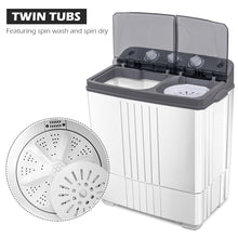 Load image into Gallery viewer, Gymax Portable Mini Compact Twin Tub 20Lbs Total Washing Machine Washer Spain spinner
