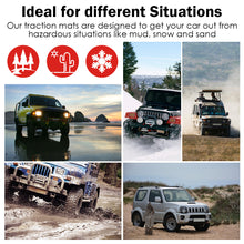 Load image into Gallery viewer, Gymax 2 Pcs Recovery Traction Tracks Mat Mud Sand Snow Tier Ladder Off Road
