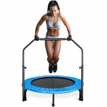 Load image into Gallery viewer, Gymax Mini Rebounder Trampoline With Adjustable Hand Rail Bouncing Workout Exercise
