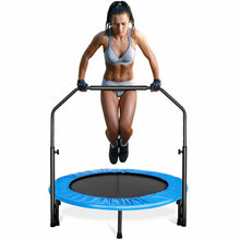Load image into Gallery viewer, Gymax Mini Rebounder Trampoline With Adjustable Hand Rail Bouncing Workout Exercise
