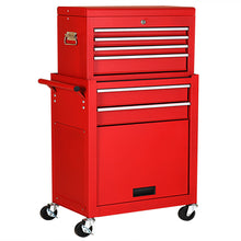 Load image into Gallery viewer, Gymax 2 in 1 Rolling Cabinet Storage Chest Box Garage Toolbox Organizer w/ 6 Drawers
