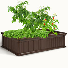 Load image into Gallery viewer, Gymax 48&#39;&#39;x24&#39;&#39; Raised Garden Bed Rectangle Plant Box Planter Flower Vegetable Brown/White
