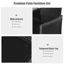 Load image into Gallery viewer, Gymax One piece Rattan Sofa Set Garden Lawn conjoined Cushioned Seat Furniture
