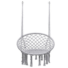 Load image into Gallery viewer, Gymax Hammock Chair Hanging Cotton Rope Macrame Swing Chair Indoor Outdoor
