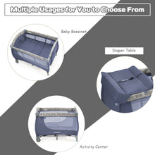 Load image into Gallery viewer, Gymax Foldable Baby Playard Portable Playpen Nursery Center w/ Changing Station Grey
