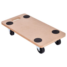Load image into Gallery viewer, Gymax 440lbs Platform Dolly Rectangle Wood Utility Cart Wheeled
