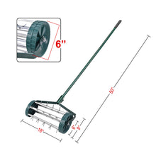 Load image into Gallery viewer, Gymax Rolling Garden Lawn Aerator Roller Home Grass Steel Handle
