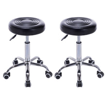 Load image into Gallery viewer, Gymax Set of 2 Black Adjustable Hydraulic Rolling Swivel Stool Salon Massage Spa
