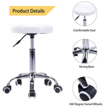Load image into Gallery viewer, Gymax Set of 2 White Adjustable Hydraulic Rolling Swivel Stool Salon Massage Spa
