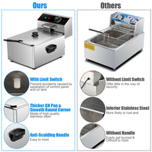 Load image into Gallery viewer, Gymax 1700W Deep Fryer Electric Commercial Tabletop Restaurant Frying w/ Basket Scoop

