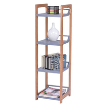 Load image into Gallery viewer, Gymax Bamboo 4 Tier Multifunction Storage Tower Rack Shelving Shelf Units Stand
