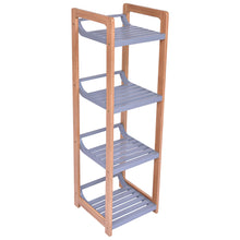 Load image into Gallery viewer, Gymax Bamboo 4 Tier Multifunction Storage Tower Rack Shelving Shelf Units Stand

