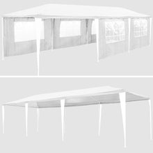 Load image into Gallery viewer, Gymax White Wedding Tent 10&#39;x30&#39;Outdoor Party Canopy Events

