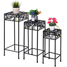 Load image into Gallery viewer, Gymax 3 Piece Metal Plant Stand Rack Pot Pots Garden Ceramic Beads Decor Flower
