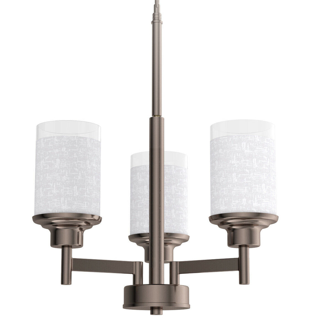 Gymax Elegant Modern Ceiling 3-Light Chandelier Lighting Fixture Pendent Lamp Home