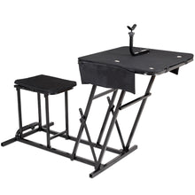 Load image into Gallery viewer, Gymax Folding Shooting Bench Seat with Adjustable Table Gun Rest Height Adjustable

