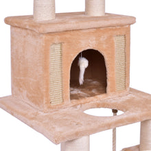 Load image into Gallery viewer, Gymax 52&#39;&#39; Cat Tree Pet Kitten Play House Tower Condo Scratching Post w Rope and Mouse
