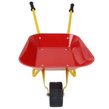 Load image into Gallery viewer, Gymax Kids Metal Wheelbarrow Children&#39;s Size Ourdoor Garden Backyard Play Toy Red
