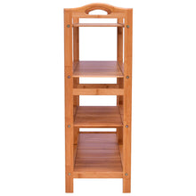 Load image into Gallery viewer, Gymax 4 Tier Multifunction Bamboo Shoe Rack Boot Tower Shelf Storage Organizer Stand
