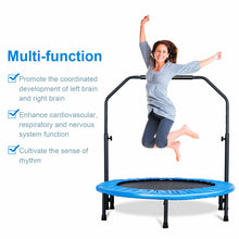 Load image into Gallery viewer, Gymax Mini Rebounder Trampoline With Adjustable Hand Rail Bouncing Workout Exercise
