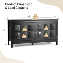 Load image into Gallery viewer, Gymax 50&#39;&#39; TV Stand Modern Wood Storage Console Entertainment Center w/ 2 Doors Black
