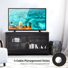 Load image into Gallery viewer, Gymax 50&#39;&#39; TV Stand Modern Wood Storage Console Entertainment Center w/ 2 Doors Black
