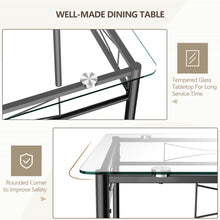 Load image into Gallery viewer, Gymax 5 PC Dining Set Glass Top Table and 4 Chairs Kitchen Room Furniture
