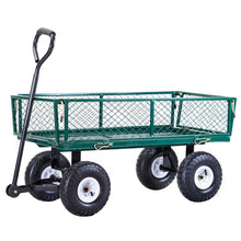 Load image into Gallery viewer, Gymax Heavy Duty Lawn Garden Utility Cart Wagon Wheelbarrow Steel Trailer
