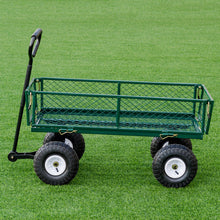 Load image into Gallery viewer, Gymax Heavy Duty Lawn Garden Utility Cart Wagon Wheelbarrow Steel Trailer
