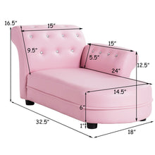 Load image into Gallery viewer, Gymax Kids Sofa Relax Couch Chaise Lounge Armrest Chair Bedroom Living Room Pink
