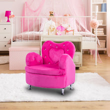 Load image into Gallery viewer, Gymax Rose Kids Sofa Armrest Chair Couch Soft Velvet Toddler Children&#39;s Furniture
