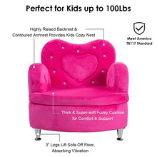 Load image into Gallery viewer, Gymax Rose Kids Sofa Armrest Chair Couch Soft Velvet Toddler Children&#39;s Furniture
