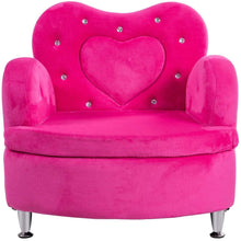 Load image into Gallery viewer, Gymax Rose Kids Sofa Armrest Chair Couch Soft Velvet Toddler Children&#39;s Furniture

