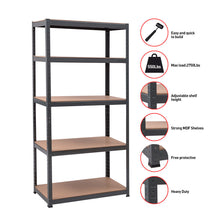 Load image into Gallery viewer, Gymax 72&#39;&#39;x36&#39;&#39; Heavy Duty 5 Level Garage Shelf Storage Adjustable Weight Up to 2750Lbs
