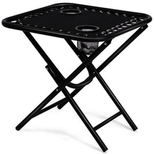 Load image into Gallery viewer, Gymax 3PC Zero Gravity Reclining Lounge Chairs Table Pillows Folding Portable Black

