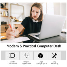 Load image into Gallery viewer, Gymax Computer Desk PC Laptop Study Table Bookcase Workstation Shelves&amp;Keyboard Tray
