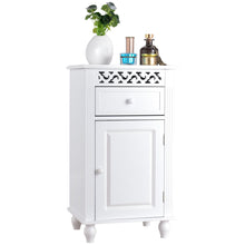 Load image into Gallery viewer, Gymax Storage Floor Cabinet Bathroom Organizer Floor Cabinet Drawer Kitchen White
