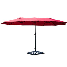 Load image into Gallery viewer, Gymax Outdoor Patio Umbrella 15&#39; Market Umbrella Double-Sided with Crank
