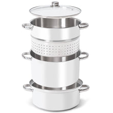 Load image into Gallery viewer, Gymax 11-Quart Stainless Steel Fruit Juicer Steamer Stove Top w/ Tempered Glass Lid

