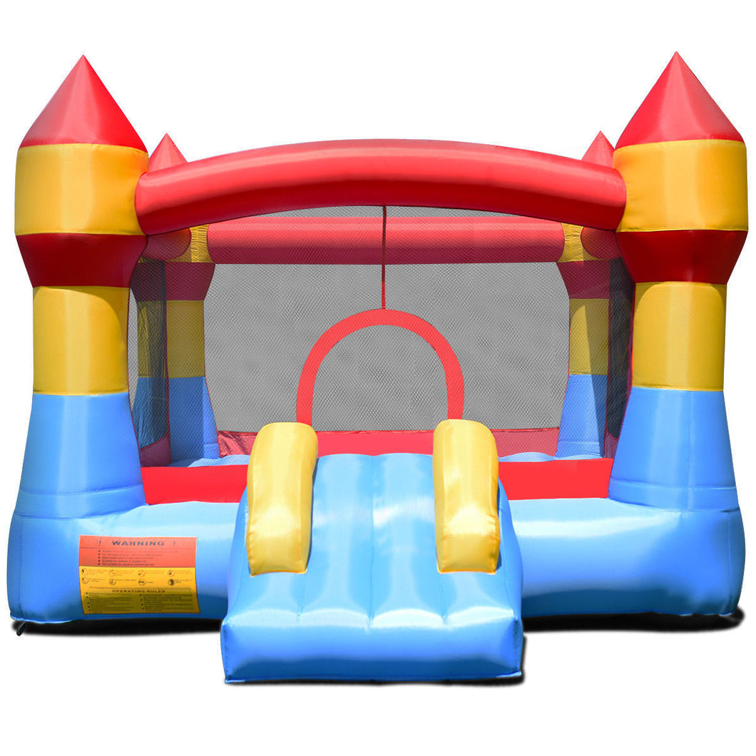 Gymax Inflatable Bounce House Castle Jumper Moonwalk Playhouse Slide Without Blower
