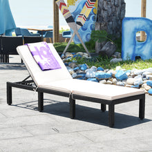 Load image into Gallery viewer, Gymax Patio Cushioned Rattan Lounge Chair Chaise Couch w/ Adjustable Height Outdoor
