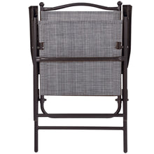 Load image into Gallery viewer, Gymax Set of 2 Folding Patio Furniture Sling Back Chairs Outdoors Gray
