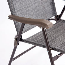 Load image into Gallery viewer, Gymax Set of 2 Folding Patio Furniture Sling Back Chairs Outdoors Gray
