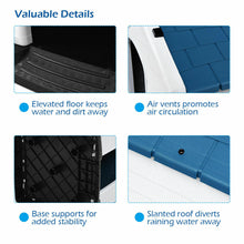 Load image into Gallery viewer, Gymax Plastic Dog House Pet Puppy Shelter Waterproof Indoor/Outdoor Ventilate Blue
