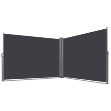 Load image into Gallery viewer, Gymax 237&#39;&#39;x 63&#39;&#39; H Patio Retractable Double Folding Side Awning Screen Divider
