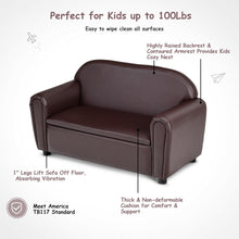 Load image into Gallery viewer, Gymax Kids Sofa Armrest Chair Lounge Couch Wood Construction Storage Box Living Room
